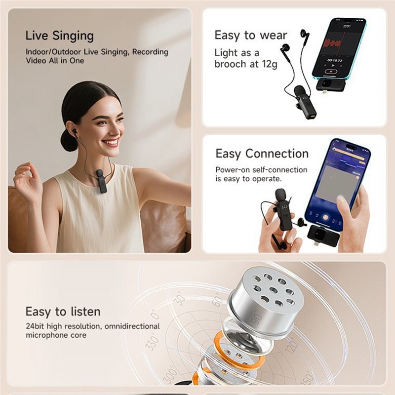 Récepteur audio Lavalier + ens - Bluetooth Adapter Receiver avis et prix